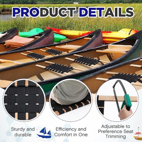 JellyArch 2 Pcs 34 Inch Canoe Seats Nylon Webbed Seat Replacement Canoe Hardware in Saudi Arabia