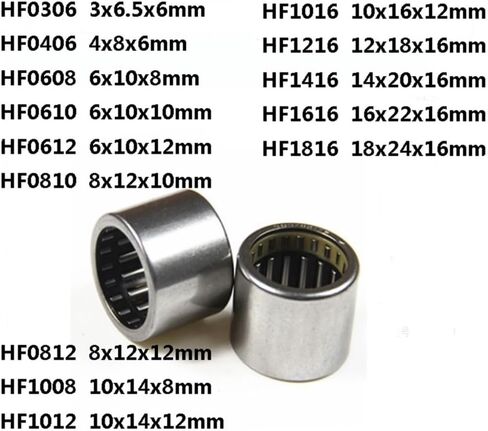 5 قطعة HF0306 H0406 HF0608 HF0612 HF0812 HF1008 HF1012 HF1016 HF1216 HF1416 1616 طريقة واحدة إبرة تحمل طريقة واحدة أسطواني (HF1216 12x18x16 مللي متر) in Kuwait