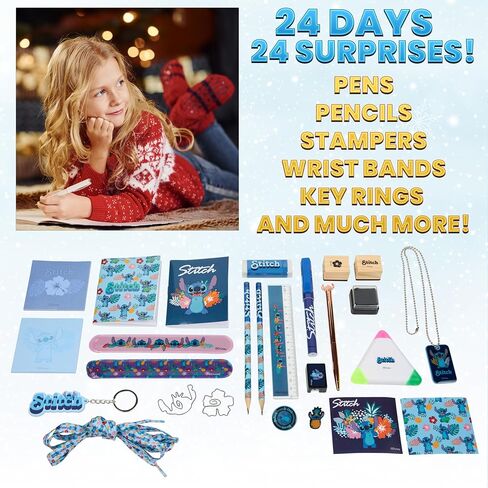 Disney Stitch Advent Calendar 2025 Stationery Sticky Notes Accessories Advent Calendars (Purple Stitch Cube) in Saudi Arabia