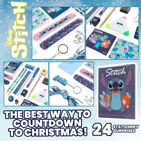 Disney Stitch Advent Calendar 2025 Stationery Sticky Notes Accessories Advent Calendars (Purple Stitch Cube) in Saudi Arabia