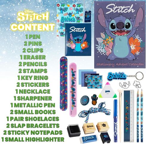 Disney Stitch Advent Calendar 2025 Stationery Sticky Notes Accessories Advent Calendars (Purple Stitch Cube) in Saudi Arabia
