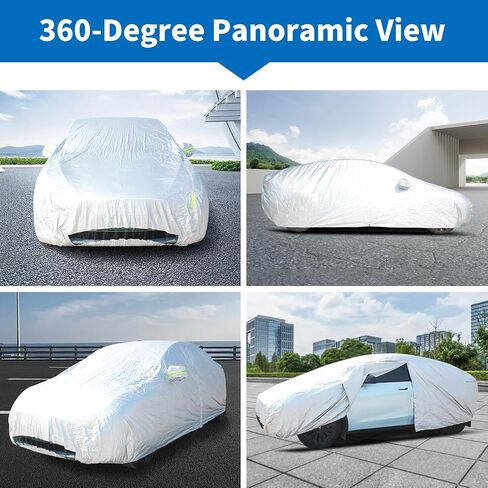 Car Cover Fit for Tesla Model Y 2020-2023, Waterproof All Weather Outdoor, Full Exterior Cover for Automobiles, Rain Sun UV Protection Windproof, Scratch Resistant, Breathable, Dustproof in Saudi Arabia