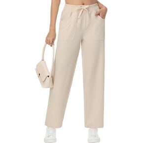 YuKaiChen Womens Pants Baggy Wide Leg Casual Elastic Waisted with Pockets in Saudi Arabia