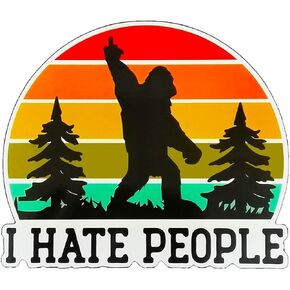 ملصق سيارة I Hate People مقاس 5 بوصات، ملصقات ممتصة للصدمات مضحكة، ملصق ساخر ساخر، ملصقات من الفينيل المقاوم للماء، يناسب السيارة، الخوذة، الكمبيوتر المحمول، زجاجة المياه، النافذة، الشاحنة، لوح التزلج (قطعتان) in Kuwait