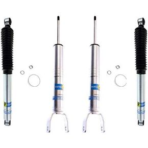 Bilstein 24-317887 24-187374 مجموعة من 5100 ممتص صدمات أمامي وخلفي أحادي الأنبوب يناسب 2011 2018 Ram 1500 4WD مع رفع خلفي 0-1 بوصة - يوفر رفع أمامي 0-2.8 بوصة in Kuwait