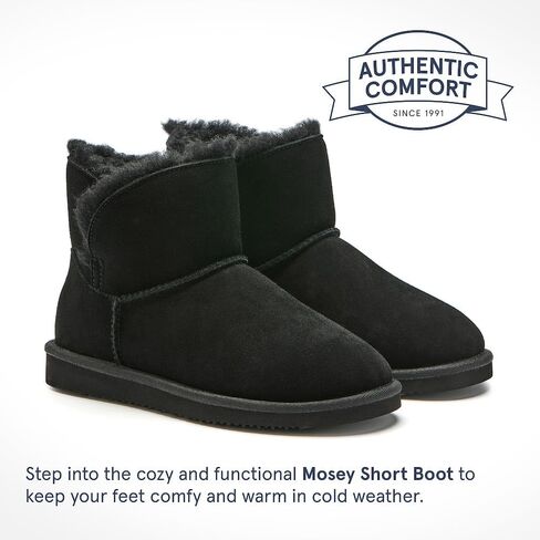 Mosey Short Boots For Women | Water Resistant Suede Boots For Women| Genuine Wool Lined Furry Boots | Winter Boots in Kuwait