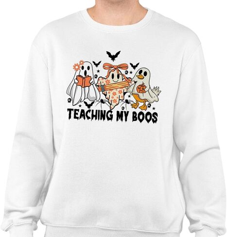 TeesAndTankYou Ghost Teaching My Boos Sweatshirt Unisex in Saudi Arabia