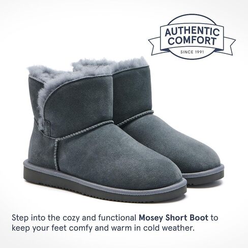 Mosey Short Boots For Women | Water Resistant Suede Boots For Women| Genuine Wool Lined Furry Boots | Winter Boots in Saudi Arabia