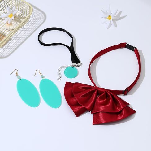 مجموعة Ayase Cosplay Set أقراط Ayase قلادة ربطة عنق حمراء لحفلات الهالوين إكسسوارات تنكرية للنساء البالغات in Saudi Arabia