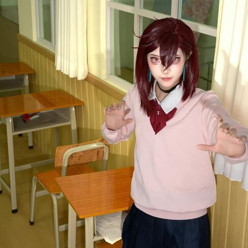 مجموعة Ayase Cosplay Set أقراط Ayase قلادة ربطة عنق حمراء لحفلات الهالوين إكسسوارات تنكرية للنساء البالغات in Saudi Arabia