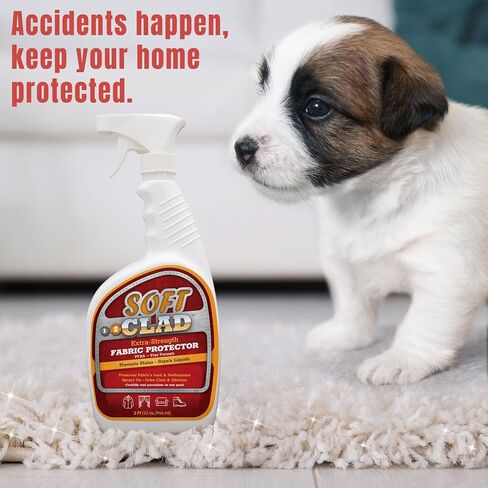 Extra Strength Fabric Protector Spray Prevents Stains and Repels Liquids. SoftClad Guards Furniture, Shoes, Carpet, Upholstery, Suede, Leather, Couch. Safe for Indoor Use. PFAS Free Formula 32oz in Saudi Arabia