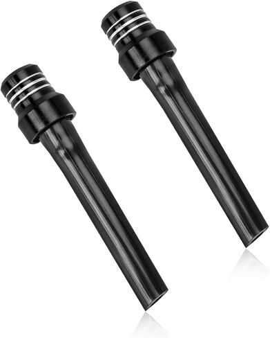 2 PCS Breather Hose Gas Fuel Tank Cap, CNC One-Way Valve Vent Tube with Check Ball, Aluminum Breathing Valve Tube Universal Gas Cap for Motorcycle ATV Quad Pit Dirt Bike (Black) in Saudi Arabia