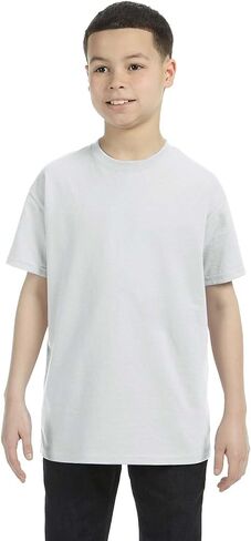 Gildan Big Boys Heavy Taped Neck Comfort Jersey T-Shirt in Saudi Arabia