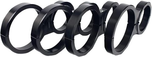 1 3/4" x 2 1/2" Aluminum Shock Reservoir Mounting Clamps, Set of 4, Black in Saudi Arabia