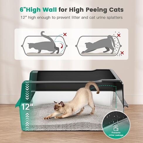 Tripamin XXL Stainless Steel Cat Litter Box 28"x20.5"x14"Extra Large Stainless Steel Litter Box With High Sides Metal Litter Box for Big Cats&Multiple Cats,Easy Cleaning, Anti-Urine Leakage,Non-Sticky in Saudi Arabia