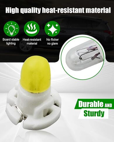 لمبة إسفين جديدة للتحكم في HVAC بمقبس أبيض مناسب لسيارة Toyota RAV4 2006-2012 Matrix 2009-2014 Corolla 2009-2013 استبدال 90010-01122 9001001122 in Saudi Arabia
