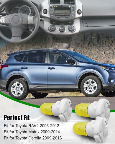لمبة إسفين جديدة للتحكم في HVAC بمقبس أبيض مناسب لسيارة Toyota RAV4 2006-2012 Matrix 2009-2014 Corolla 2009-2013 استبدال 90010-01122 9001001122 in Saudi Arabia