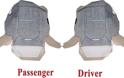 NLQR Driver and Passenger Side Bottom and Top Seat Covers Tan Replacement Microfiber Leather Compatible with Ford F250 F350 F450 F550 Lariat 2011 2012 2013 2014 2015 2016 in Saudi Arabia