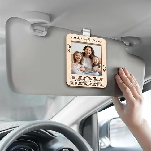 إطار صورة سيارة من hyturtle للأم، وإكسسوارات إطار الصورة الواقية، هدية للأم وإكسسوارات السيارة من الابنة والابن، وهدايا عيد الحب الفريدة للأم من الأطفال، وديكورات لطيفة للأم in Kuwait
