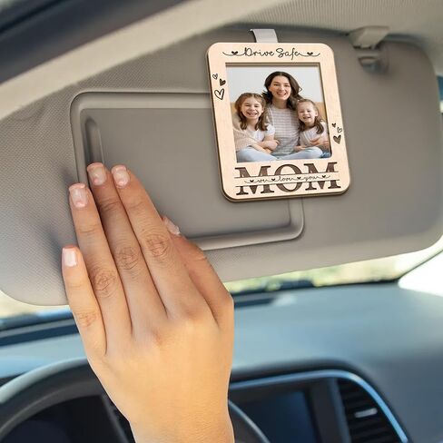 إطار صورة سيارة من hyturtle للأم، وإكسسوارات إطار الصورة الواقية، هدية للأم وإكسسوارات السيارة من الابنة والابن، وهدايا عيد الحب الفريدة للأم من الأطفال، وديكورات لطيفة للأم in Kuwait