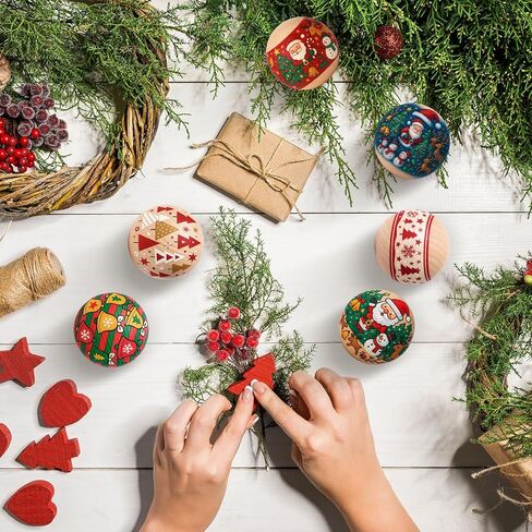 مجموعة من 10 كرات خشبية مستديرة مقاس 3 بوصات من Gerrii، كرات خشبية غير مكتملة، كرات خشبية مستديرة طبيعية، كرات البتولا الناعمة للحرف اليدوية والمشروعات اليدوية in Kuwait