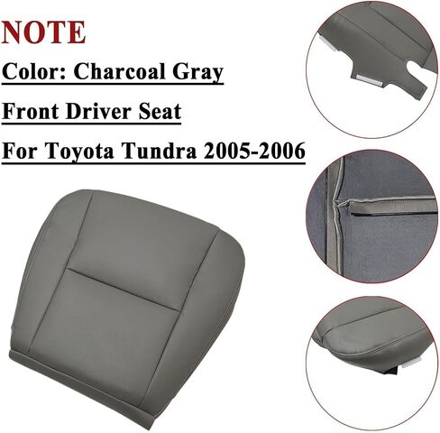 NLQR Front Driver Bottom Replacement Seat Cover Tan Microfiber Leather Compatible with Toyota Tundra Limited, SR5, Based 2005 2006 in Saudi Arabia