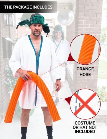 Costume Agent Vacation Movie Cousin Eddie Halloween Costume Accessory Orange Hose (Includes Hose Only) in Saudi Arabia