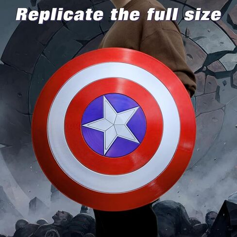 Captain Round America Shield Metal Replica Medieval Armor America Shield with Grip Mild Steel Captain Shield Halloween Shield in Saudi Arabia