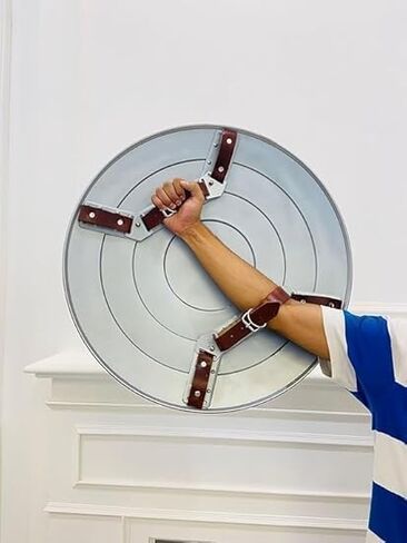 Captain Round America Shield Metal Replica Medieval Armor America Shield with Grip Mild Steel Captain Shield Halloween Shield in Saudi Arabia