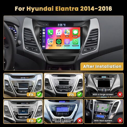 8 Core 4+64GB for Hyundai Elantra 2014-2016 Android 15 Car Stereo Wireless Apple Carplay, 9 Inch IPS Touchscreen Car Radio 59UI GPS Navigation WiFi 32EQ DSP Backup Camrea in Kuwait
