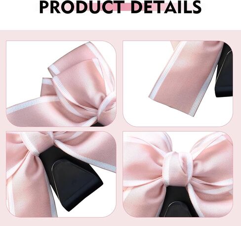 SLIMI 2 PCS Car Seat Headrest Hooks, Purse Hook for Car, Cute Bow Seatback Head Hooks, Universal Seat Back Storage Hook, for Most Cars, Trucks, SUVs (Pink) in Saudi Arabia