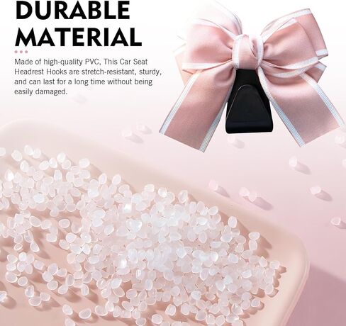 SLIMI 2 PCS Car Seat Headrest Hooks, Purse Hook for Car, Cute Bow Seatback Head Hooks, Universal Seat Back Storage Hook, for Most Cars, Trucks, SUVs (Pink) in Saudi Arabia