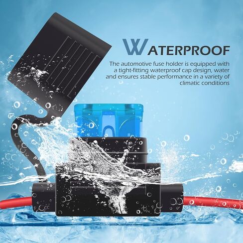 2PCS Fuse Holder, Inline 12V 18AWG Car Gauge Inline Fuse with 10A ATC/ATO Standard Fuses for Automotive, Marine Lighting (18AMG) in Kuwait