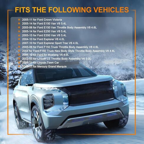 جسم خانق إلكتروني يناسب 2007-10 لسيارة Ford Explorer Sport Trac V6 4.0L، 2005-14 لسيارة Ford E150 Van V8 5.4L، 2005-11 لسيارة Lincoln Town Car، يستبدل 67-6000 in Saudi Arabia