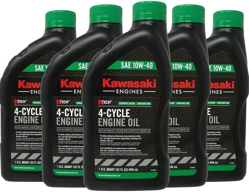 5 عبوات من زيت المحرك SAE 10W40 رباعي الدورات المتوافق مع محركات كاواساكي in Saudi Arabia