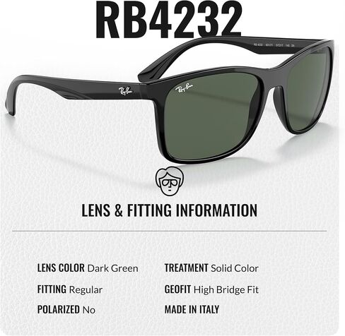 Ray-Ban RB4232 Square Shaped Sunglasses for Men & Women with Official RAYBAN Eyewear Kit in Saudi Arabia