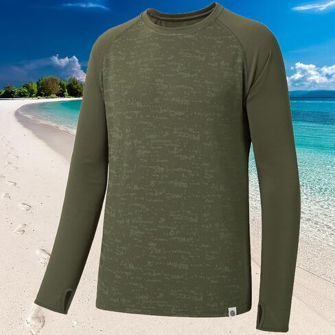 Men’s Lightweight UPF 50+ Performance T-Shirt with Pocket Long Sleeve Shirt for Hiking Fishing Outdoors in Saudi Arabia