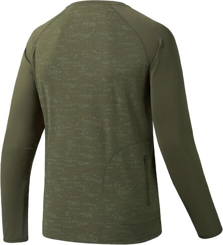 Men’s Lightweight UPF 50+ Performance T-Shirt with Pocket Long Sleeve Shirt for Hiking Fishing Outdoors in Saudi Arabia