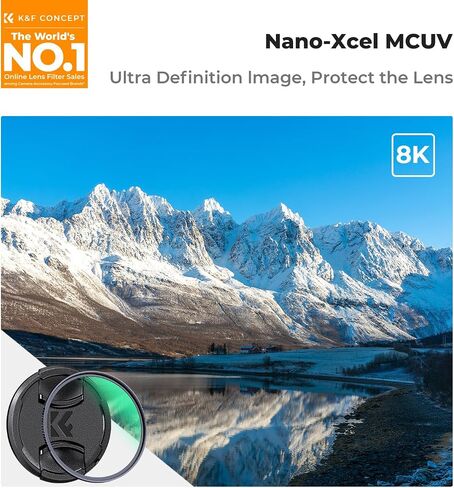 K&F Concept 49mm MC UV Lens Protection Filter with Filter Cap Cleaning Cloth Optical Glass Ultra Slim 28 Multi-Layer Coatings Camera Lens UV Filter (Nano-X Series) in Saudi Arabia