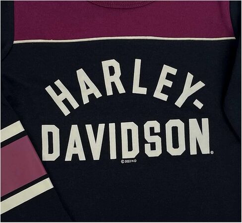 تي شيرت جيرسيه رياضي بأكمام طويلة للفتيات الصغيرات من Harley-Davidson in Saudi Arabia