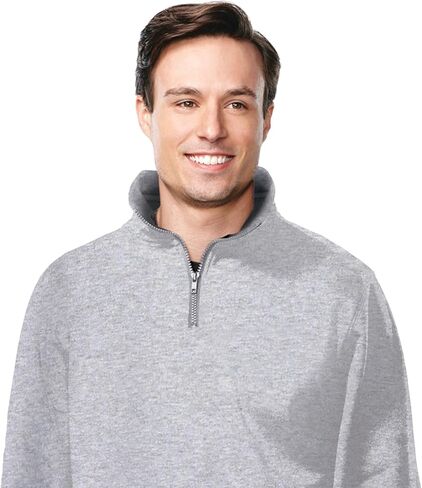 AFC Men's 1/4 Zip Pullover Suede Fleece Sweatshirt Seam pockets 2X 3X 4X in Kuwait