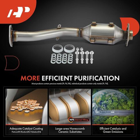 A-Premium Right Catalytic Converter Kit Direct-Fit Compatible with Nissan Juke 2011-2017 1.6L, AWD, E.P.A. Compliant in Saudi Arabia