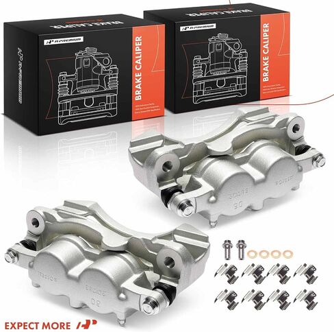مجموعة مكابح قرصية ممتازة مع دعامة متوافقة مع مركبات شيفروليه وجي إم سي - Express Savana 2500 3500 2021-2025، Express Savana 4500 2021-2024 - السائق الأمامي وجانب الراكب in Saudi Arabia