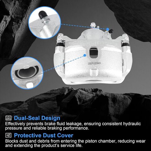 Front Left & Right Disc Brake Calipers with Bracket – Compatible with Acura ILX 2013–2015, Honda Accord 2003–2017, Civic 2013–2021, CR-Z 2016, Fit 2013–2014 – Replaces 19B2660&19B2661–2-PC Set in Saudi Arabia