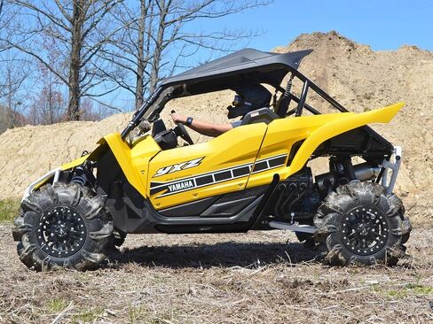SuperATV Rock Sliders Nerf Bars Tree Kickers لعام 2016+ Yamaha YXZ/SE/SS | أسود | مصنوعة من أنابيب شديدة التحمل مقاس 1.75 بوصة | لمسة نهائية من مسحوق الطلاء | تركيب بمسامير in Saudi Arabia