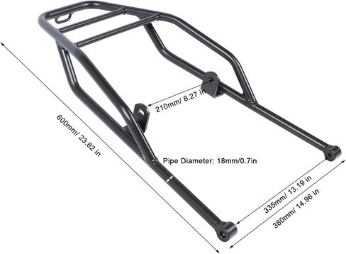 AQXREIGHT Motorcycle Rear Luggage Rack 18mm Iron Tube Support Extra Storage Replacement for Moto Guzzi V7 Stone Special Custom 2021 to 2024 Tour Pack Mount Motorcycle Luggage Rack in Saudi Arabia