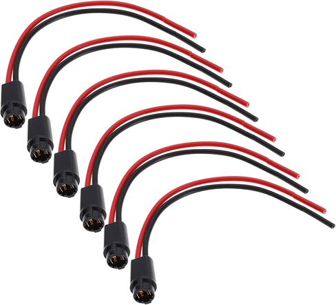 The Lord of the Tools 6Pcs T5 Wired LED Light Bulb Socket Holder Light Bulb Socket Lamp Extension Holder Accessories for Cars Bikes Trucks Trailers DC 12V 11cm in Saudi Arabia