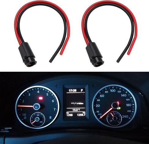 The Lord of the Tools 6Pcs T5 Wired LED Light Bulb Socket Holder Light Bulb Socket Lamp Extension Holder Accessories for Cars Bikes Trucks Trailers DC 12V 11cm in Saudi Arabia