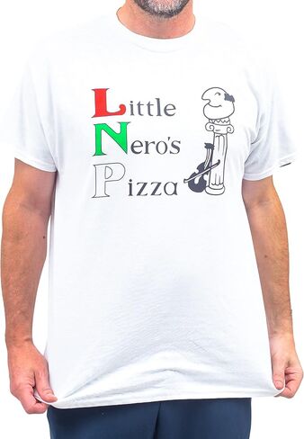 Little Neros Pizza from Alone Christmas Movie White T-Shirt Tee in Saudi Arabia