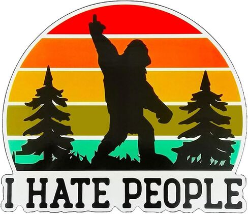 ملصق سيارة I Hate People مقاس 5 بوصات، ملصقات ممتصة للصدمات مضحكة، ملصق ساخر ساخر، ملصقات من الفينيل المقاوم للماء، يناسب السيارة، الخوذة، الكمبيوتر المحمول، زجاجة المياه، النافذة، الشاحنة، لوح التزلج (قطعتان) in Saudi Arabia